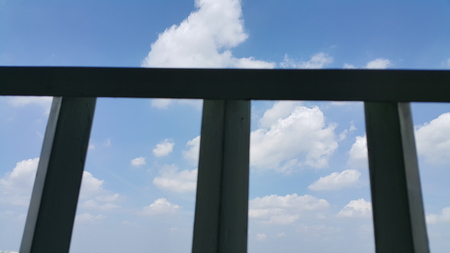 blue sky through the cageの写真素材