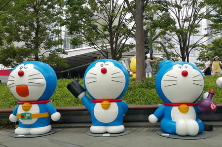 Roppongi Tokyo, 18 July 2016 Doraemon exhibition in open spaceのeditorial素材
