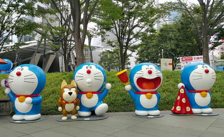 Roppongi Tokyo, 18 July 2016 Doraemon exhibition in open spaceのeditorial素材
