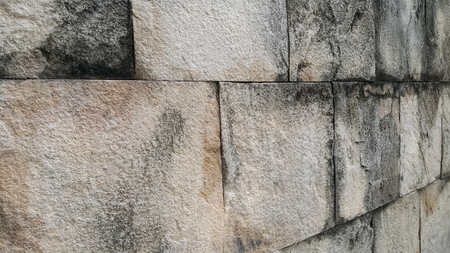 Street-side brick wall.の写真素材