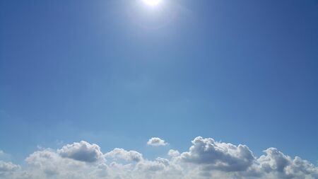 Blue sky and beautiful clouds.の写真素材