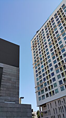 Building and blue skyの写真素材