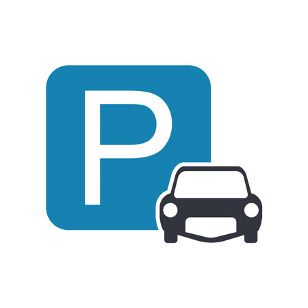 Parking Area Car Logo Vector Icon Template Illustrationのイラスト素材