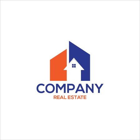 REAL ESTATE company logo conceptのイラスト素材