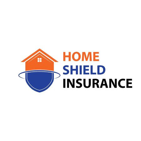 home shield insurance logo conceptのイラスト素材