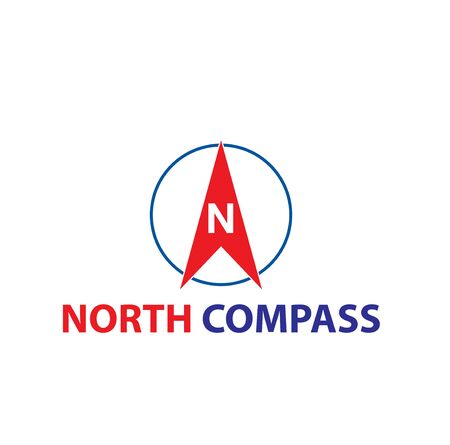 north compass direction logo conceptのイラスト素材