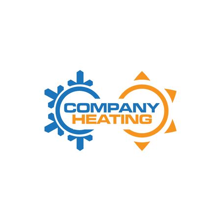 company heating and cooling services logoのイラスト素材