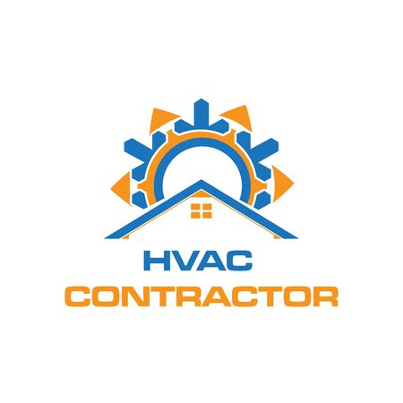homes hvac contractor logo servicesのイラスト素材
