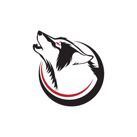 the wolf roars logo illustrationのイラスト素材