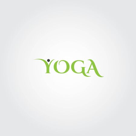 simple green yoga logotype illustrationのイラスト素材