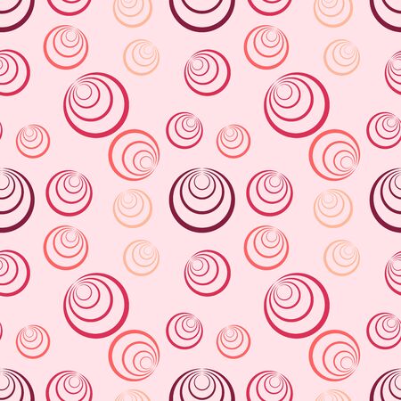 circle pink background seamless patternのイラスト素材