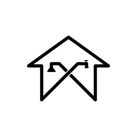 simple kitchen and bathroom services logoのイラスト素材