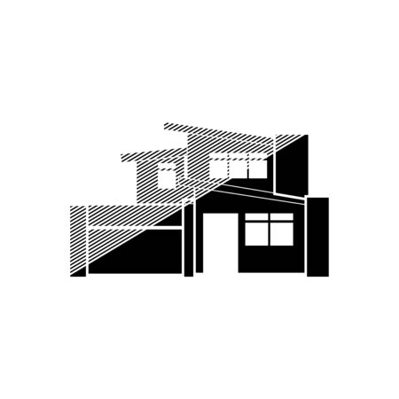 simple and modern draf house project logoのイラスト素材