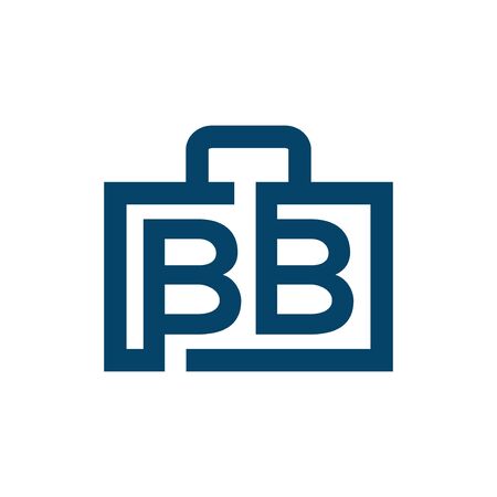 letter BB business briefcase logo templateのイラスト素材