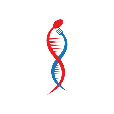 sience DNA food logo templateのイラスト素材