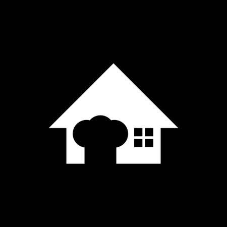 cheff home logo icon symbol vector templateのイラスト素材