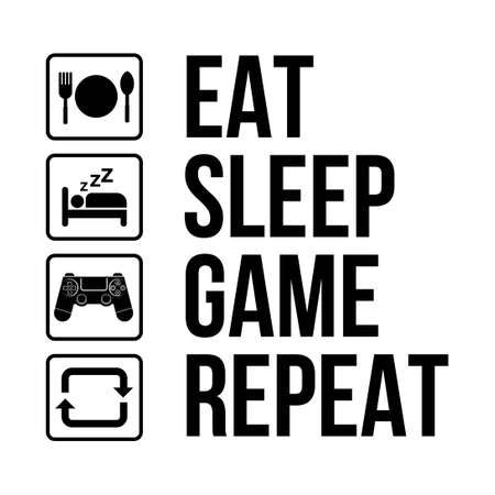 gamer daily activity life infographic vectorのイラスト素材