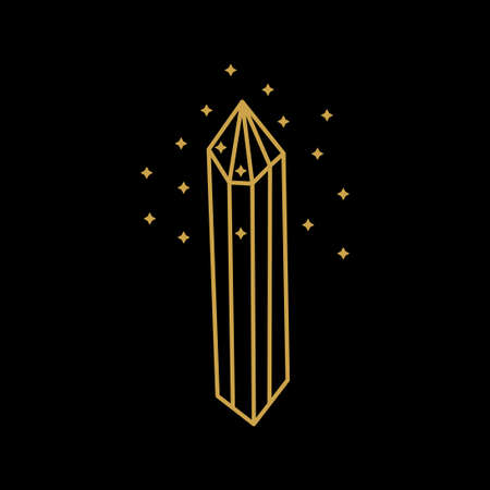 gold magical crystal  conceptのイラスト素材
