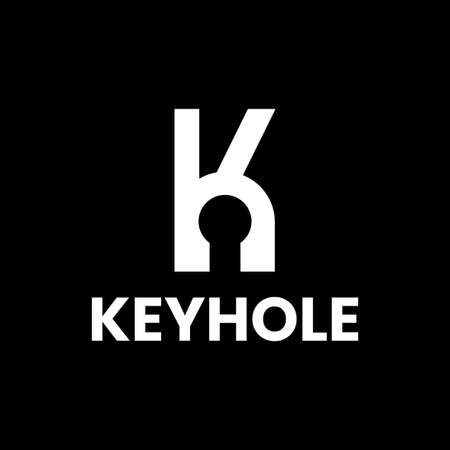 modern and simple letter K keyhole logo vector templateのイラスト素材