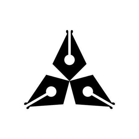 three pen logo vector templateのイラスト素材