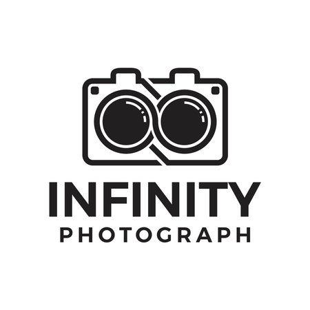 infinity photograph studio logo templateのイラスト素材