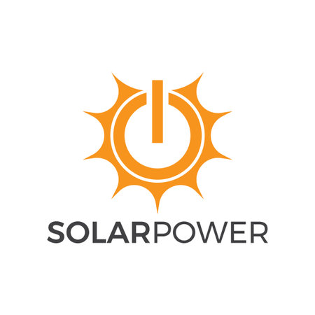 solar power technology logo templateのイラスト素材