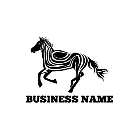 decorative horse logo templateのイラスト素材