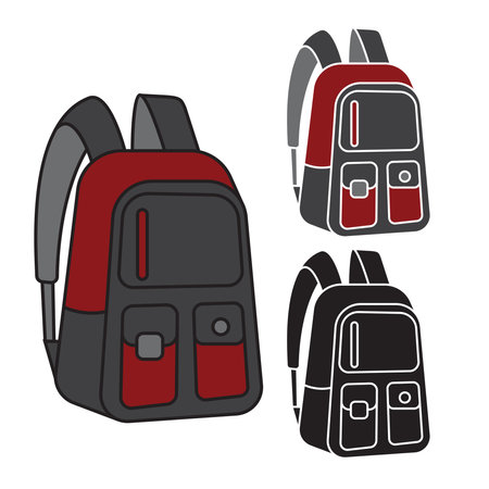 simple school backpack icon templateのイラスト素材