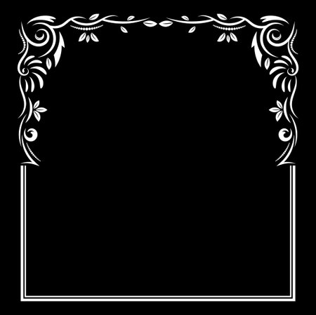 nature floral decorative frame border 04のイラスト素材