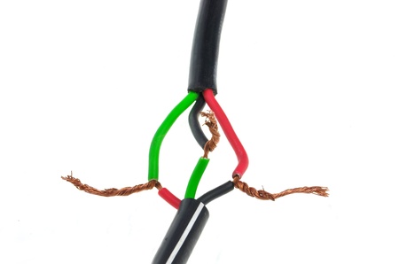 wrong connections in electric wireの写真素材