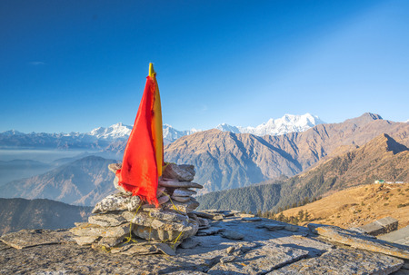 religious flag in Indian Himalaya