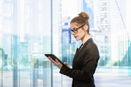 Businesswoman using a Tablet pcの写真素材