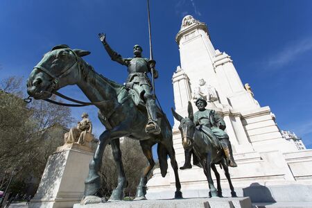 Spain, Madrid, Plaza de Espanaの写真素材