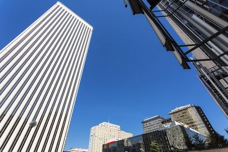 Spain, Madrid, Financial District, Torre Picassoの写真素材