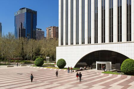 Madrid, Financial District, Torre Picassoの写真素材