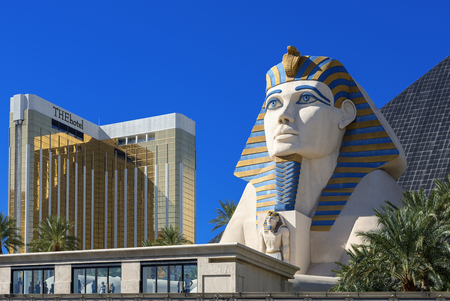Sphinx replica front of Luxor Hotel and Casino.のeditorial素材