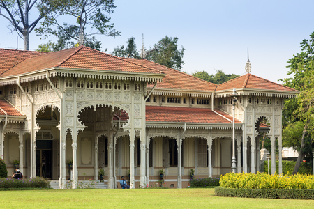 Part of Abhisek Dusit Throne Hall, Dusit palace garden grounds, Bangkok, Thailandのeditorial素材