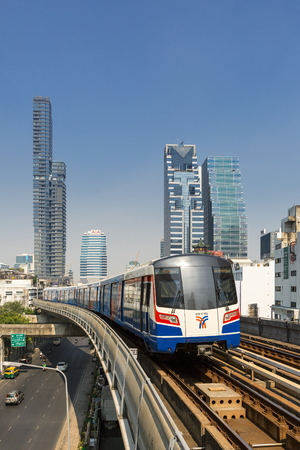 Thailand, Skytrain in Bangkokのeditorial素材