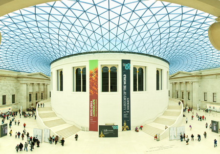 Europe, UK, England, London, British Museum, The Great Courtのeditorial素材