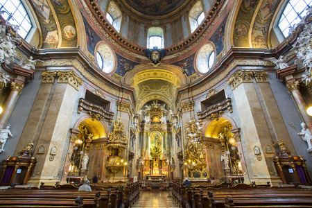 Austria, Vienna, St peter church (Peterskirche)のeditorial素材
