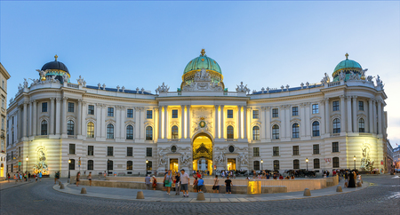 Hofburg Imperial Palace in Vienna at duskのeditorial素材