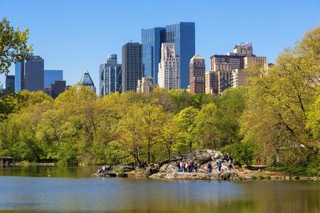 High rise buildings around Central Parkの写真素材