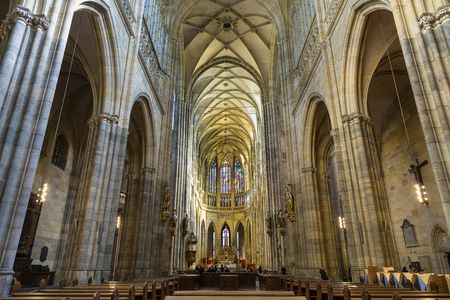 Czech Republic, Prague, St. Vitus Cathedral,のeditorial素材