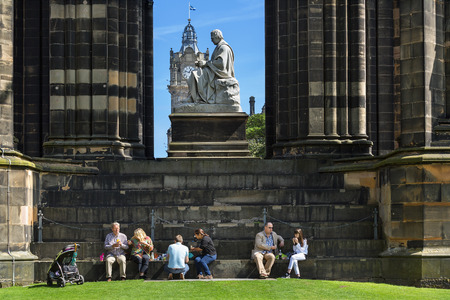 Scotland, Edinburgh, Walter Scott Monument in Scotlandのeditorial素材
