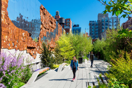 High Line Public Park, New York Cityのeditorial素材