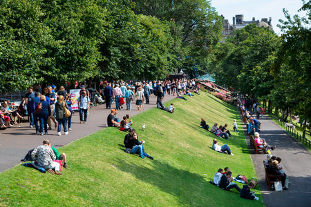 Scotland, Princes Street Gardens, Edinburgh.のeditorial素材