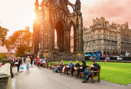 Scotland, Princes Street Gardens, Edinburghのeditorial素材