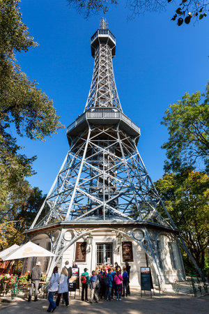 Lookout Tower on Petrin Hill, Pragueのeditorial素材