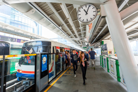 Bangkok, BTS, Railroad Stationのeditorial素材