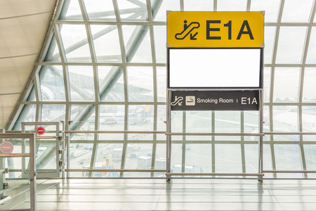 beauty  full blank advertising billboard at airport background large LCD advertisementの写真素材